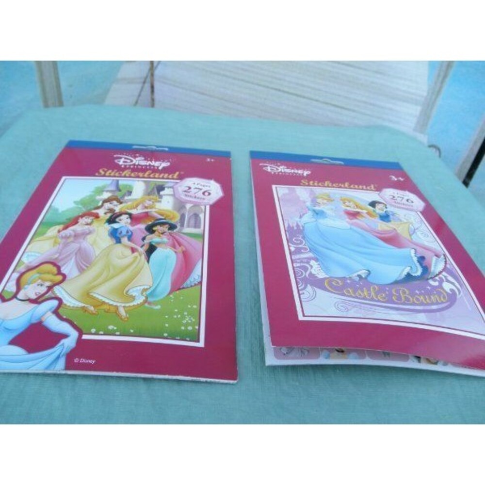 (**LOT OF 2 STICKERLAND PADS) DISNEY PRINCESS (552) STICKERS AGES 3+